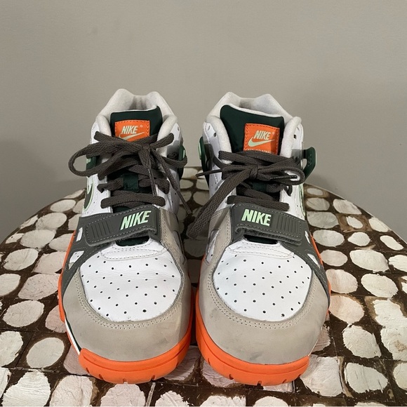 Nike Air Trainer 3 Youth Size 5Y Fir Orange Forest Green Retro Sneakers - Picture 2 of 6